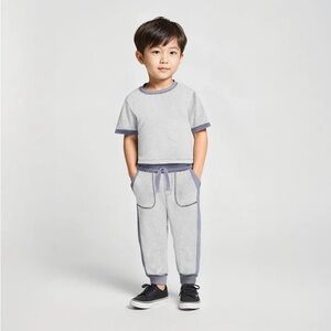 Splendid, NWT, Toddler Boy Cloud Trim Jogger Set, Size 5